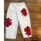 ⏳Time-Limited Special⏰Artistic Flower Wide-Leg Jeans for Women