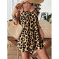 ⏳Time-Limited Special⏰Leopard Print Spaghetti Strap Mini Dress – Backless, Stretchy, Bodycon Fit 🌙