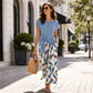 ⏳Time-Limited Special⏰Women's Side-Tie Top & Patterned Pants Set – Flowy & Adjustable – Perfect for summer vacations or resort wear – breezy tropical vibes 👖