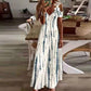 ⏳Time-Limited Special⏰Women's Cold Shoulder Maxi Dress – V Neck, Floral, 5 Colors 🌸