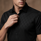 ⏳Time-Limited Special⏰Men's Textured Black Short Sleeve Shirt