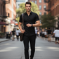 ⏳Time-Limited Special⏰Men's Textured Black Short Sleeve Shirt
