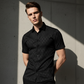 ⏳Time-Limited Special⏰Men's Textured Black Short Sleeve Shirt