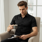 ⏳Time-Limited Special⏰Men's Textured Black Short Sleeve Shirt