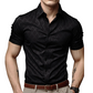 ⏳Time-Limited Special⏰Men's Textured Black Short Sleeve Shirt