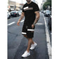 👕 ✨ Men's 2-Piece Set – Color Block, 6 Colors, S-5XL, Drawstring 🩳