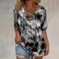 ⏳Time-Limited Special⏰Women's Tie-Dye T-Shirt – Lace-Up V-Neck, Soft Breathable Blend & Relaxed Fit – Summer Essential ✨