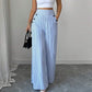 ⏳Time-Limited Special⏰High-Waist Striped Wide-Leg Trousers