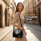 ⏳Time-Limited Special⏰Glossy Crocodile Pattern Women's Handbag – Structured, Gold Hardware, Spacious & Chic 💼