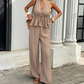 ⏳Time-Limited Special⏰Women's Striped V-Neck Top & Wide-Leg Pants Set