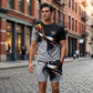 ⏳Time-Limited Special⏰Men's Abstract Print T-Shirt and Shorts Set