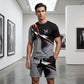 ⏳Time-Limited Special⏰Men's Abstract Print T-Shirt and Shorts Set