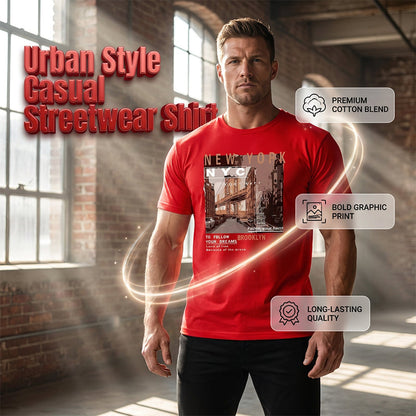 ⏳Time-Limited Special⏰Urban Style New York City Short Sleeve Top – Soft cotton, iconic NYC print & breathable – perfect for casual days, travel or city-inspired looks 🗽