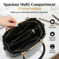 ⏳Time-Limited Special⏰Women's V-Stitched Satchel – Gold Hardware, Multi-Compartment, Top-Handle 🌸