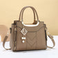 ⏳Time-Limited Special⏰Women's V-Stitched Satchel – Gold Hardware, Multi-Compartment, Top-Handle 🌸
