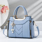 ⏳Time-Limited Special⏰Women's V-Stitched Satchel – Gold Hardware, Multi-Compartment, Top-Handle 🌸