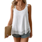 ⏳Time-Limited Special⏰Elegant Lace Strap Tank Top – Swiss Dot, Flowy, Double-Layered 🌸