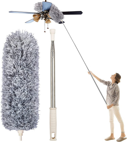 ⏳Time-Limited Special⏰Extendable & Bendable Microfiber Duster, Washable Telescopic Cleaning Tool