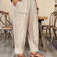 ⏳Time-Limited Special⏰Women’s Cuffed Ankle Pants – Relaxed Fit, Elastic Waist, Solid Colors 🍂