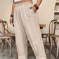 ⏳Time-Limited Special⏰Women’s Cuffed Ankle Pants – Relaxed Fit, Elastic Waist, Solid Colors 🍂