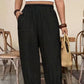 ⏳Time-Limited Special⏰Women’s Cuffed Ankle Pants – Relaxed Fit, Elastic Waist, Solid Colors 🍂