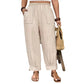 ⏳Time-Limited Special⏰Women’s Cuffed Ankle Pants – Relaxed Fit, Elastic Waist, Solid Colors 🍂