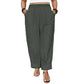 ⏳Time-Limited Special⏰Women’s Cuffed Ankle Pants – Relaxed Fit, Elastic Waist, Solid Colors 🍂