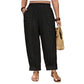 ⏳Time-Limited Special⏰Women’s Cuffed Ankle Pants – Relaxed Fit, Elastic Waist, Solid Colors 🍂