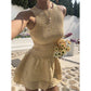 ⏳Time-Limited Special⏰Sleeveless Gingham Smocked Mini Dress – Stretchy & lightweight – Perfect for holidays, beach or warm days – playful vintage style ✨🌸