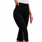 ⏳Time-Limited Special⏰Tummy Control Stretch Capris – High-Waist, 4-Way Stretch, Elegant Details 🌼