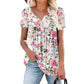 ⏳Time-Limited Special⏰Women’s Flowy Floral Button-Up Tee – Casual, Breezy, Versatile