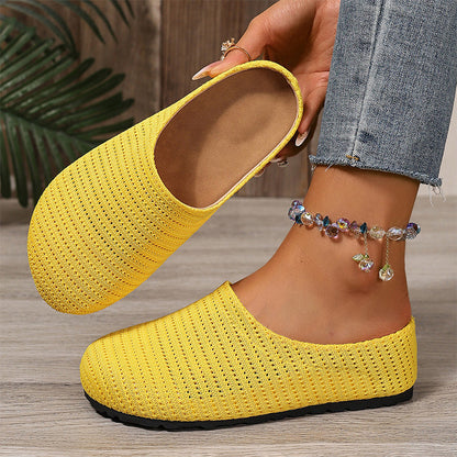 ⏳Time-Limited Special⏰Women's Breathable Knit Slip-On Mules – Lightweight & cushioned – Easy on/off, perfect for casual days or quick errands – airy and comfy 🌸