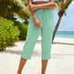 ⏳Time-Limited Special⏰Gingham Capri Pants – Drawstring Waist, Cotton-Linen, Breathable 🌿