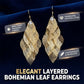 ⏳Time-Limited Special⏰Women's Elegant Cascading Hollow Leaf Earrings👂🍃