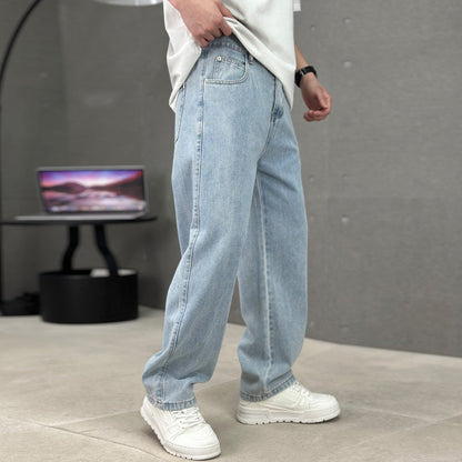 📢📢40% OFF !! ⏰Men's Loose Fit Straight Leg Pants with Classic Pockets