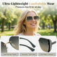 ⏳Time-Limited Special⏰Rimless Oversized Square Sunglasses – Gradient Lens, Glitter Details, UV Protection ✨