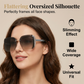 ⏳Time-Limited Special⏰Rimless Oversized Square Sunglasses – Gradient Lens, Glitter Details, UV Protection ✨