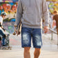 👖 LIMITED-TIME 50% OFF! 💥 Vintage Distressed Denim Shorts – Straight Slim Cut, Durable Hardware, Street Style ✨