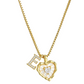 ⏳Time-Limited Special⏰Heart Shaped Letters Micro Pave Chain Necklace – Initial Pendant, Titanium Steel, Adjustable ✨