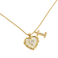 ⏳Time-Limited Special⏰Heart Shaped Letters Micro Pave Chain Necklace – Initial Pendant, Titanium Steel, Adjustable ✨