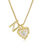⏳Time-Limited Special⏰Heart Shaped Letters Micro Pave Chain Necklace – Initial Pendant, Titanium Steel, Adjustable ✨