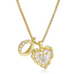 ⏳Time-Limited Special⏰Heart Shaped Letters Micro Pave Chain Necklace – Initial Pendant, Titanium Steel, Adjustable ✨