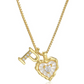 ⏳Time-Limited Special⏰Heart Shaped Letters Micro Pave Chain Necklace – Initial Pendant, Titanium Steel, Adjustable ✨
