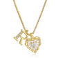 ⏳Time-Limited Special⏰Heart Shaped Letters Micro Pave Chain Necklace – Initial Pendant, Titanium Steel, Adjustable ✨