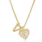 ⏳Time-Limited Special⏰Heart Shaped Letters Micro Pave Chain Necklace – Initial Pendant, Titanium Steel, Adjustable ✨
