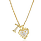⏳Time-Limited Special⏰Heart Shaped Letters Micro Pave Chain Necklace – Initial Pendant, Titanium Steel, Adjustable ✨