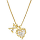 ⏳Time-Limited Special⏰Heart Shaped Letters Micro Pave Chain Necklace – Initial Pendant, Titanium Steel, Adjustable ✨