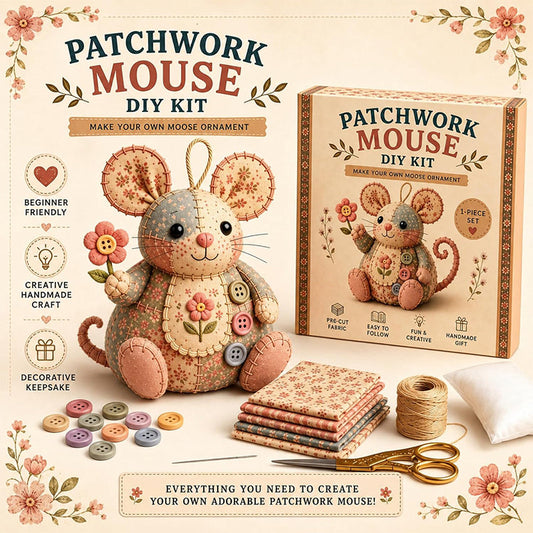 ⏳Time-Limited Special⏰Handcrafted Vintage Mouse Plush Sewing Kit