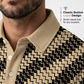 ⏳Time-Limited Special⏰Men's Geometric Print Collared Shirts – Muscle Fit, Breathable, Fade Resistant ✨