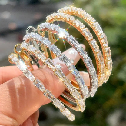 ⏳Time-Limited Special⏰Women's Sparkling Cubic Zirconia Hoop Earrings